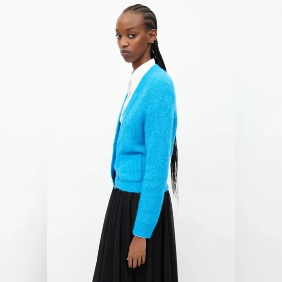 GANNI Soft Knit Cardigan With Crystal Buttons - Picture 6 of 9